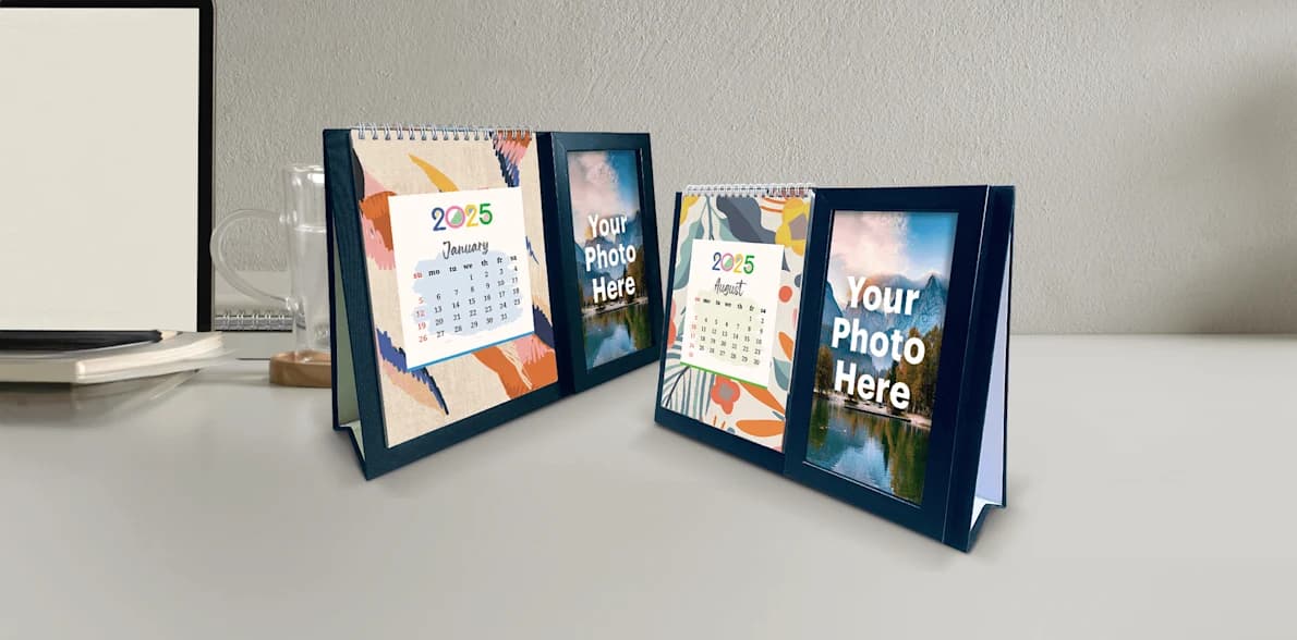 Desk Calendar with Photo Frame