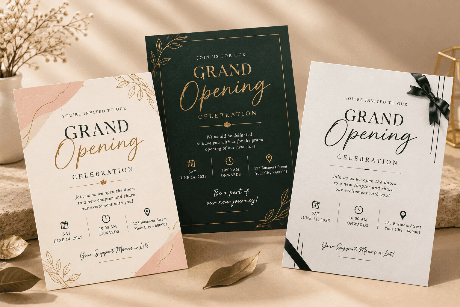 Grand Opening Announcement Cards