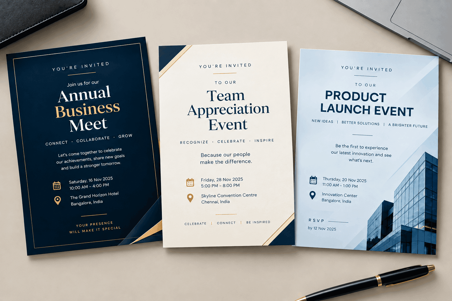Corporate Event Invitation Cards