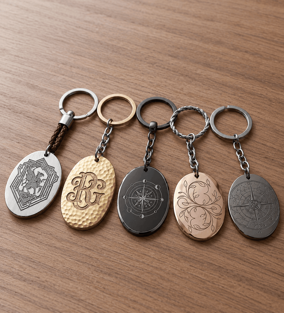 Oval Metal Keychains