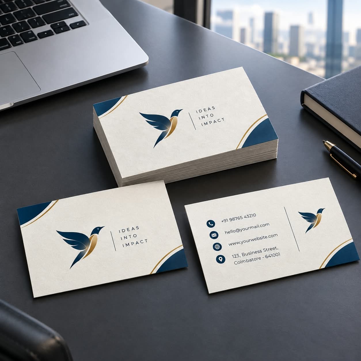 Linen Textured Business Cards