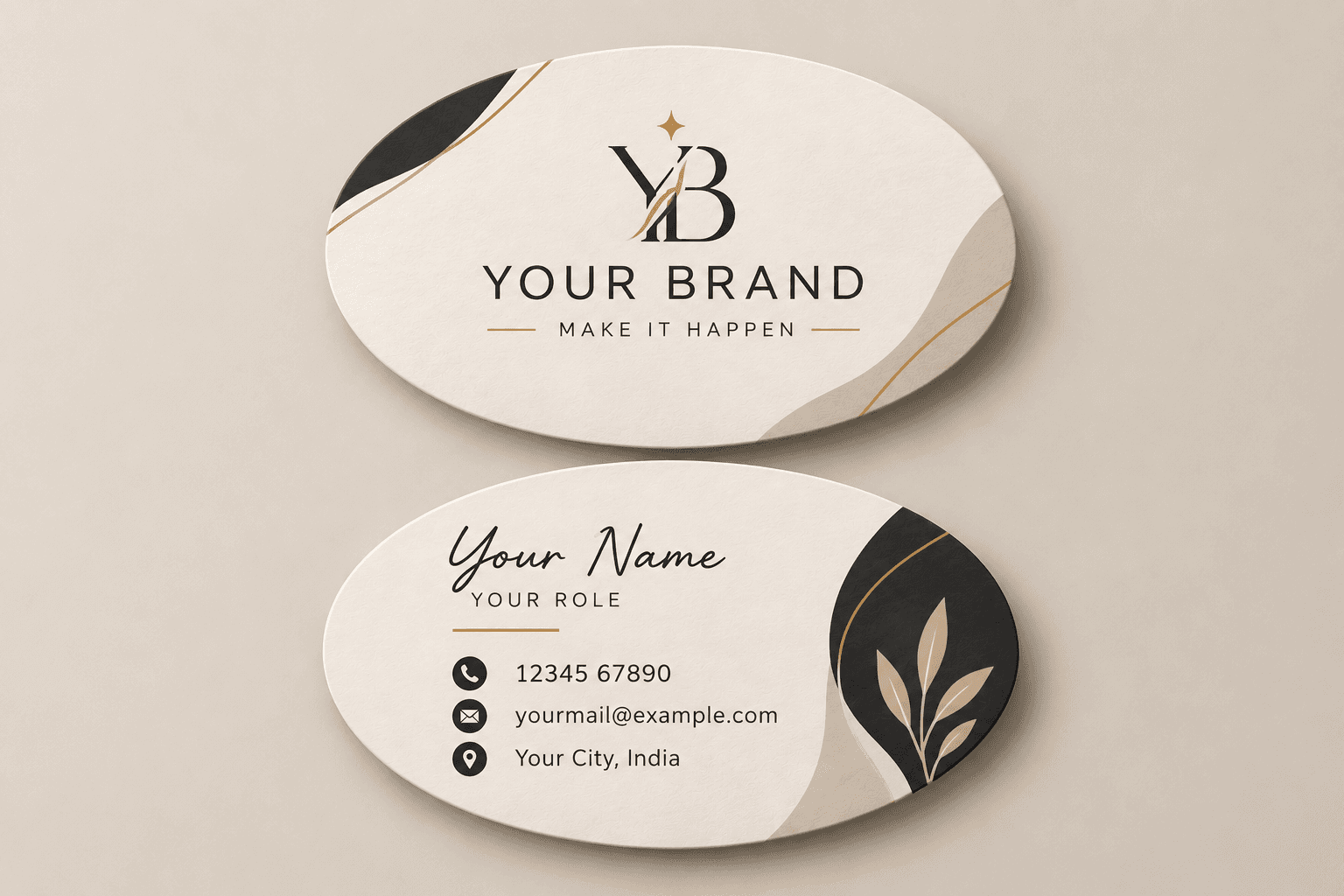 Oval Visiting Cards