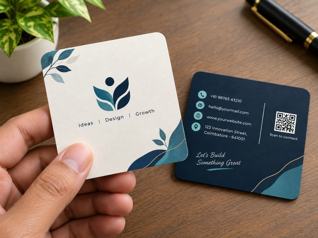 Square Visiting Cards